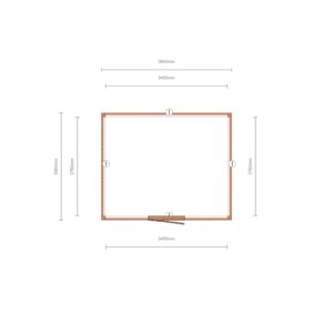 Douglas berging plat dak – 360 x 300 cm