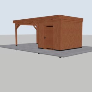 Douglas berging met veranda – 600 x 300 cm