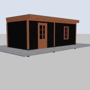 Douglas berging plat dak – 660 x 300 cm