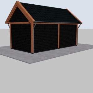 Luxe Douglas zadeldak schuur – 600 x 300 cm