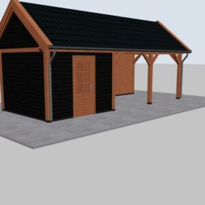 Douglas berging met open veranda – 780 x 300 cm